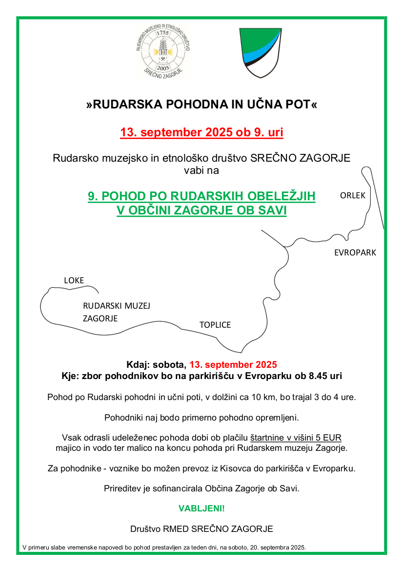 Vabilo - pohod 2025